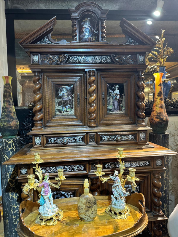 Buffet XIXe, plaque émaillée